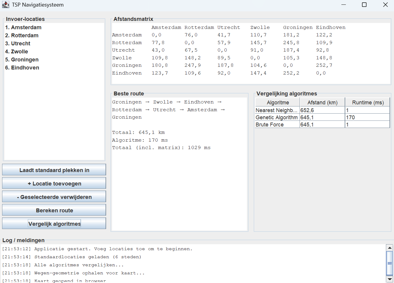 Routeplanner screenshot